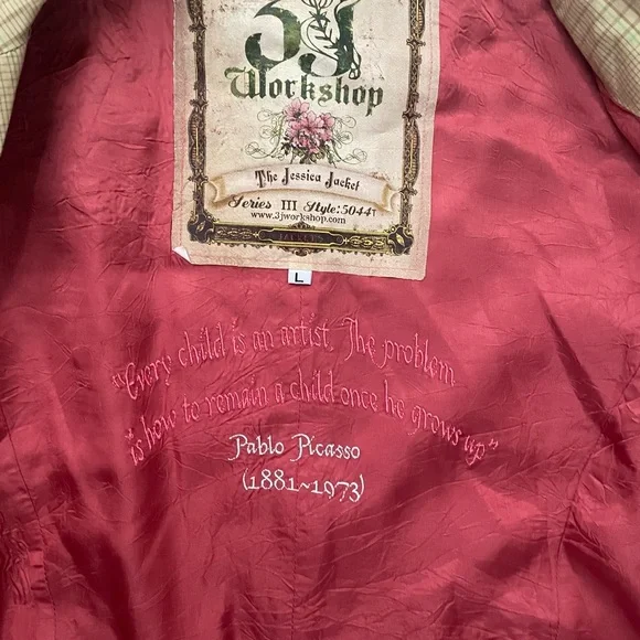 Johnny Was Beige Floral Embroidered Blazer - Picture 3 of 8